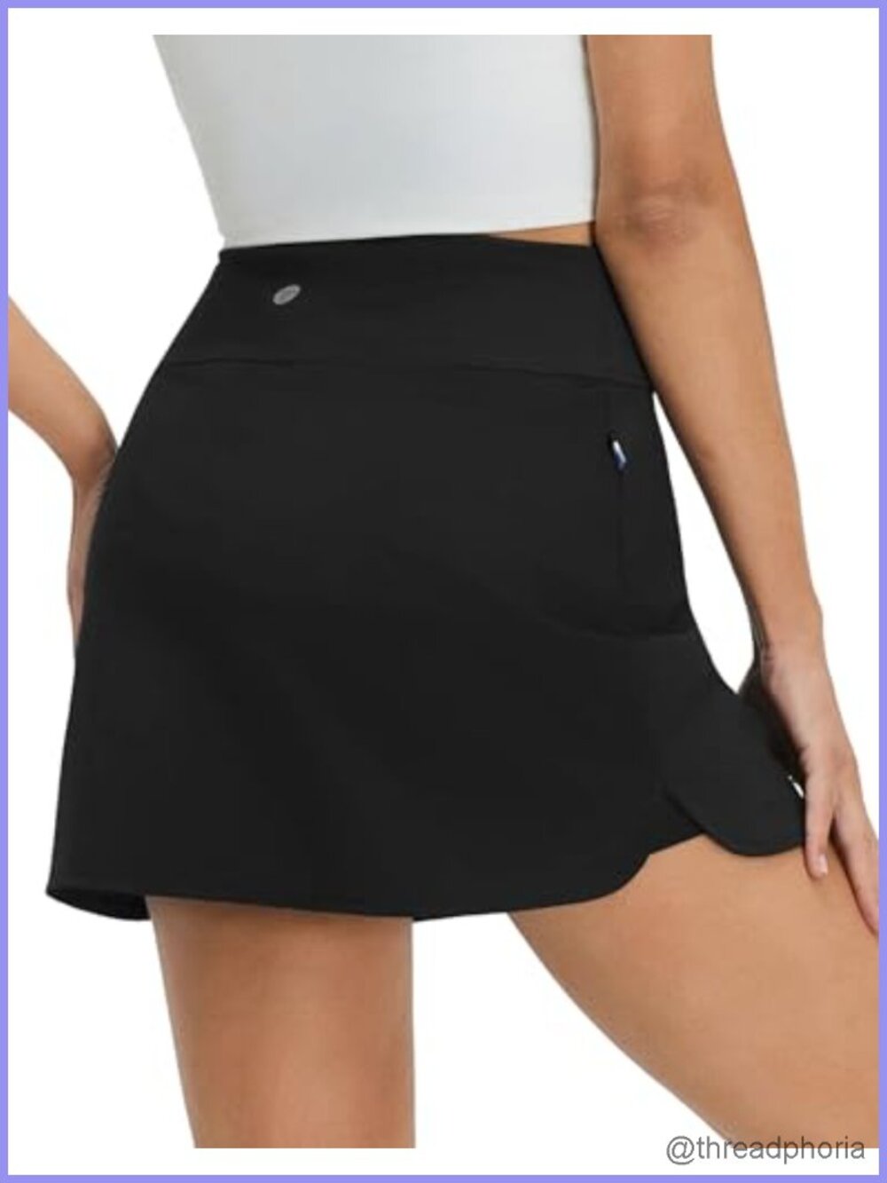 High Waisted Tennis Skirt with Pockets Athletic Mini Skort